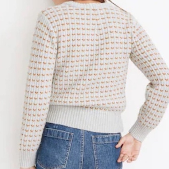 Madewell Barfield Stripe Sweater Merino Alpaca Blend Ski Vibe Stripe Slopes L - Picture 4 of 10